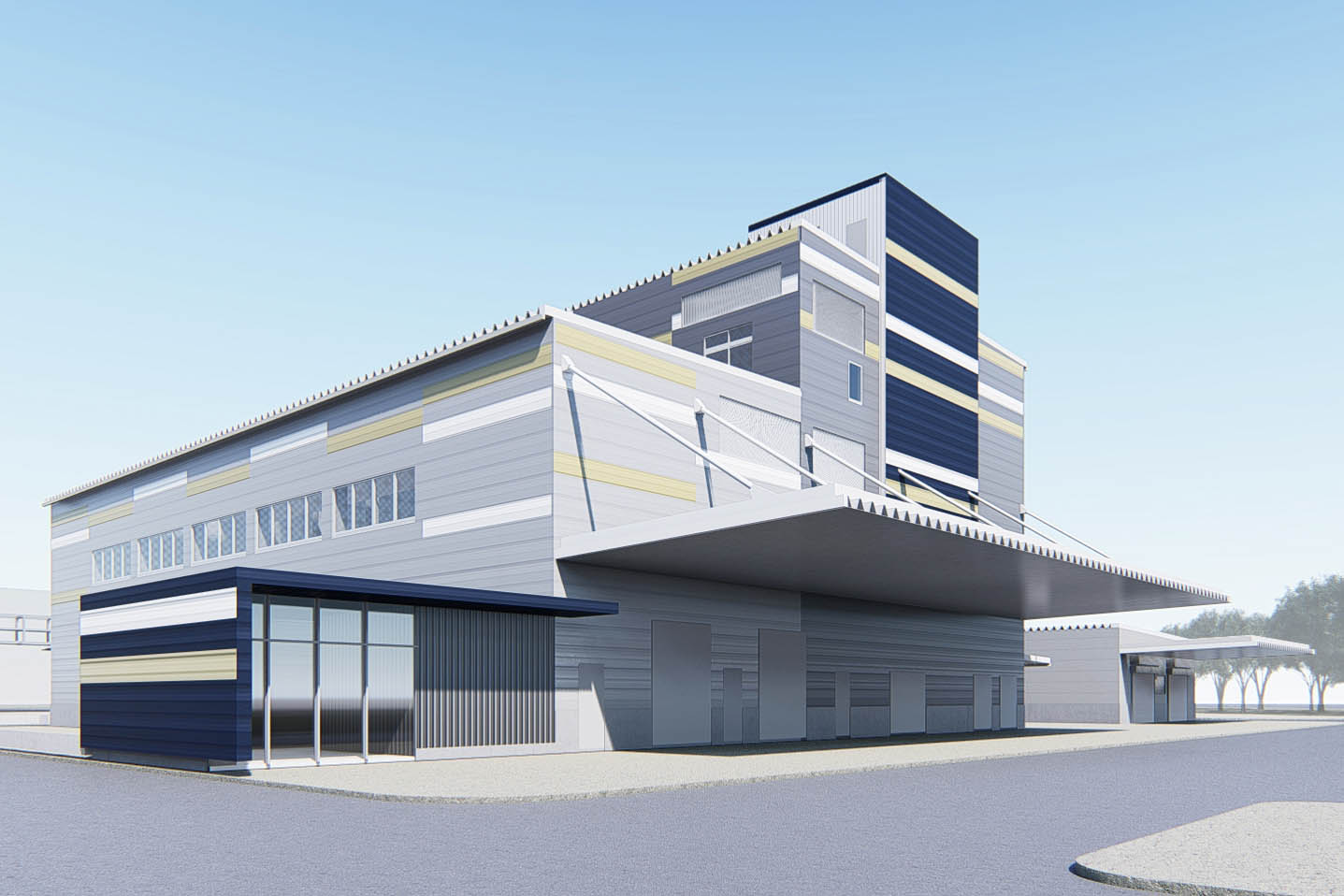 NPAC岡山工場 工場棟完成予想図